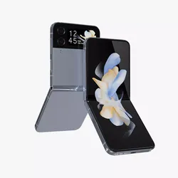 Samsung Galaxy Z Flip 4 Blue Rigged Low-poly 3D model