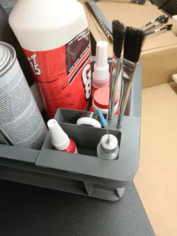 Small parts Organizer - oil, grease ,lube, brush, loctite