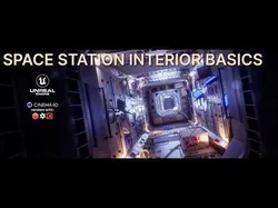 Space Station Interior Basics for Unreal Engine and Cinema 4D 3D model
