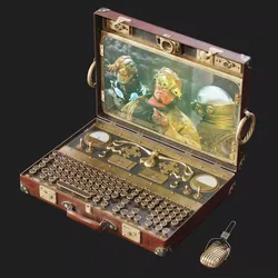 Steampunk Laptop 3D model