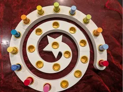 Advent Calendar Spiral with Star  (segmented)