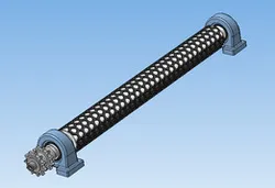 Chain driven shaft with carbide coating