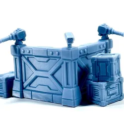 Defense Walls & Crates Set | Sci-fi Terrain