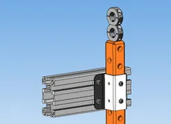 Height-adjustable bracket for installation on an aluminum profile