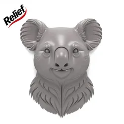 Home Decorations & Ornaments STL indir - Koala - Relief - 3D Everything