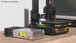 Mini 3D Printer with PSU Rigged Animated for Maya 3D model
