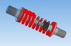 Spring damper with spring preload and disc spring brake
