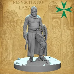 St. Lazarus - Leper Knight Miniature Knight 3D STL