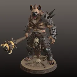 Wolf Warrior STL Ferocious Beast-Fighter 3D Model