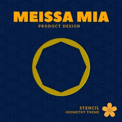 06. Stencil Group - Geometry V6 - Octagon - Rectangle - 3D Printable Basic Geometry Stencil Pack – Triangle, Square, Rectangle, Pentagon & Classic Shapes