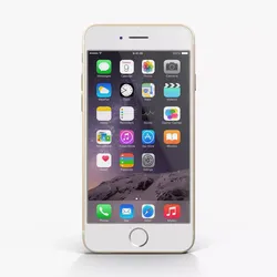 Apple iPhone 6 Gold Low-poly 3D model
