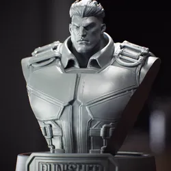 Characters & Creatures STL Descărcare - The Punisher Bust - Marvel - Rivals - Busto de el Castigador - greencatpoly
