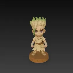 Characters & Creatures STL indir - Senku Ishigami - Chibi World