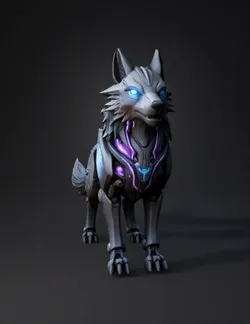 Create the official Cyber Bozkurt mascot of the Alphexion brand A lege