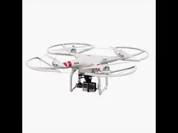 DJI Phantom 2 Quadcopter with Prop Guard and GoPro HERO4 Low-poly 3D model