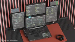 Laptop Expanscape Aurora with Programming Software 3D model