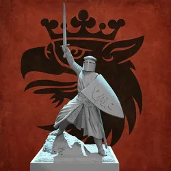Medieval Knight Hero – 28–32mm STL Miniature