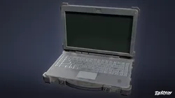 QUARANTINE TENT - Military Laptop 01 - LOW POLY Low-poly 3D model