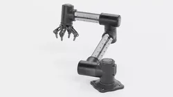 Robotic Arm with 4-Finger Gripper - V2 Rigged 3D model