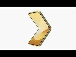 Samsung Galaxy Z Flip 6 Yellow Low-poly 3D model
