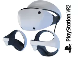 Sony Playstation VR 2 with Sense Controller 3D model