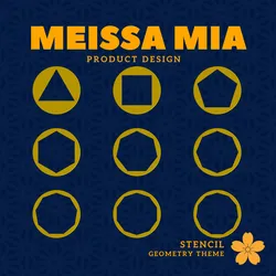 Stencil Group - Geometry - 3D Printable Basic Geometry Stencil Pack – Triangle, Square, Rectangle, Pentagon & Classic Shapes