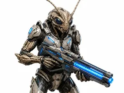 Thri’zek Veilhunter con rifle - Modelo de impresión 3D gratuito