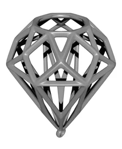 Wireframe gem earrings.