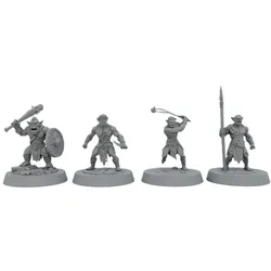 Young Orc Recruits – 4 Orc DnD Miniatures – 28/32mm STL