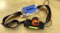 2x 18650 holder for headlamp strap
