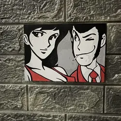 3D printer bestanden | 3MF | Hueforge Lupin and Fujiko