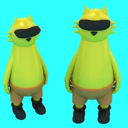 Cat with VR Toy – 3D Printable Model