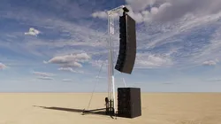Concert Speaker Line Array Tower 3D model