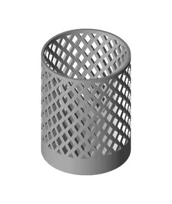Cylinder Pencil Holder with Diamond Texture