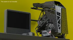 Gaming PC Off State Open 3D model