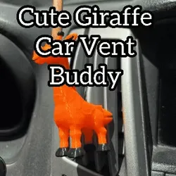 Home Decorations & Ornaments STL Download - Cute Giraffe Car Vent Buddy – Plant, Pencil & Note Holderby Gr3DKing