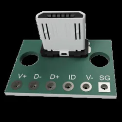 Micro USB Male Connector 90 Degree Breakout Board