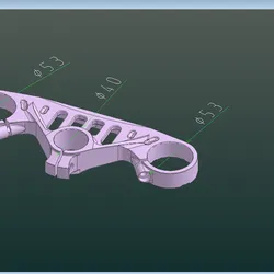 Motorcycle Ducabike Ducati Panigale V4 R Triple Clamp 3D STL and STEP files