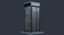 Payphone Booth 3D model