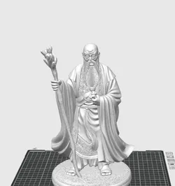 Shou Xing - Ultra-Detailed Chinese God of Longevity Statue - 3D Printed Model (One-Piece)