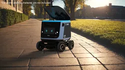 Black Delivery Robot Kiwibot Rigged 3D model