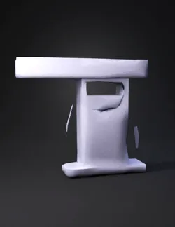 Create a clean low poly 3D model of a gas station fuel pump in the vis