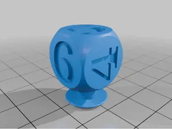 D6 Croc Charm