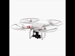 DJI Phantom 2 Quadcopter with Prop Guard and gimbal GoPro HERO4 Low-poly 3D model