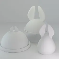 Easter Bunnies Dome Set