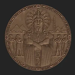 Egyptian Jesus Relief – Ancient Sacred Art Wood Carving | STL for CNC Router