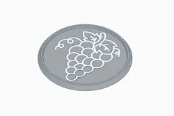 red wine coaster