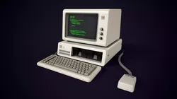 Retro Computer 80s Low-poly 3D model