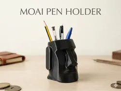 Soporte para bolígrafos Moai - Modelo de impresión 3D gratuito