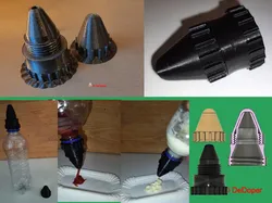Spout for PET bottles with closable screw cap